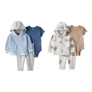 【Carter’s】精選嬰童3件組套裝（包屁衣/外套/長褲）- 多款任選(原廠公司貨 童裝 嬰童包屁衣/外套/長褲)