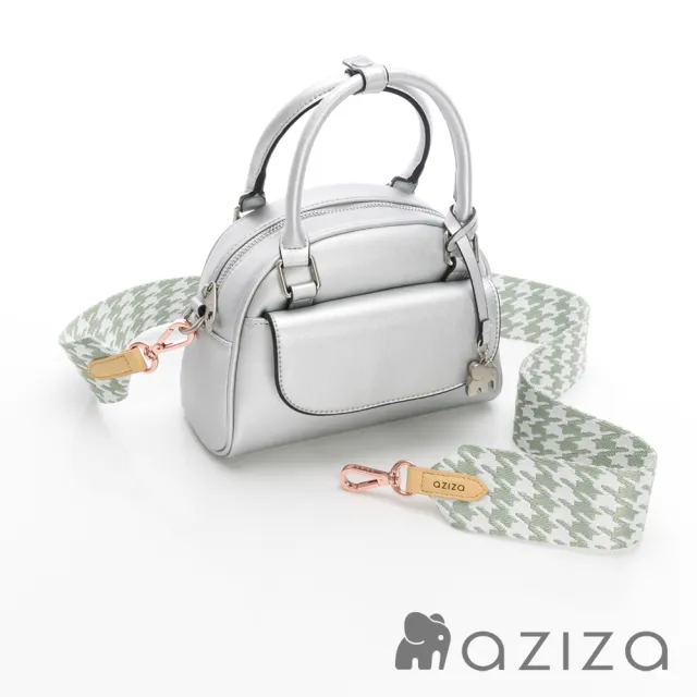 【aziza】千鳥格寬版造型背帶(綠)
