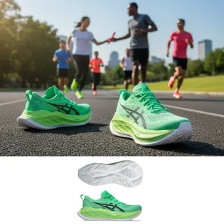 【asics 亞瑟士】SUPERBLAST 2 EKIDEN 男款 慢跑鞋(1013A185-300 亮能綠 箱根驛傳主題 訓練 比賽 路跑鞋)