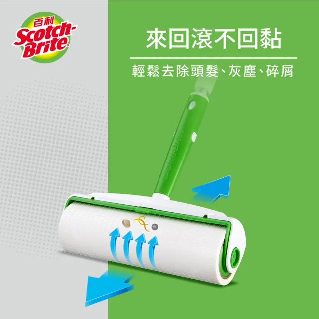 【3M】百利長短兩用地板黏把補充包特惠組(共6捲/300張)