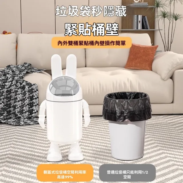 【佳美多】垃圾桶 家用垃圾桶 大容量垃圾桶 翻蓋垃圾桶 廚房垃圾桶 家用客廳(15L垃圾桶 帶蓋垃圾桶)