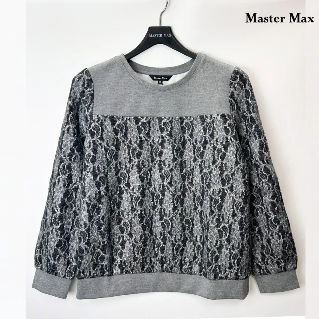 【Master Max】羊毛拼接蕾絲休閒保暖上衣(8227087)