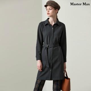 【Master Max】襯衫領開扣兩穿修身洋裝(8027076)