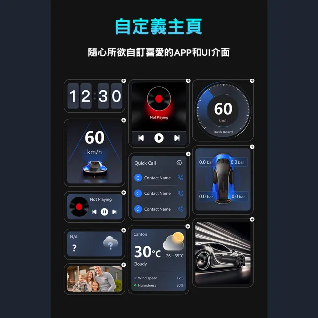 【ottocast】Carplay轉安卓 P3 八核心+128GB內存 車載 安卓盒 applepie PCS46(2026款/隨心所欲自定義)