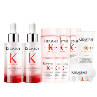 【KERASTASE 巴黎卡詩】粉漾芯生頭皮精華雙入組(頭皮精華/頭皮保養/蓬鬆/養髮)
