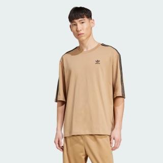 【adidas 愛迪達】愛迪達 Oversize Tee 男 T恤 運動上衣 休閒短袖 卡其 黑 亞版(JY1397)