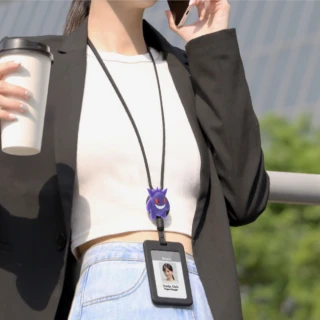 【Bone 蹦克】寶可夢頸掛伸縮開窗識別證套(識別證套 證件套 卡套 工作證套)