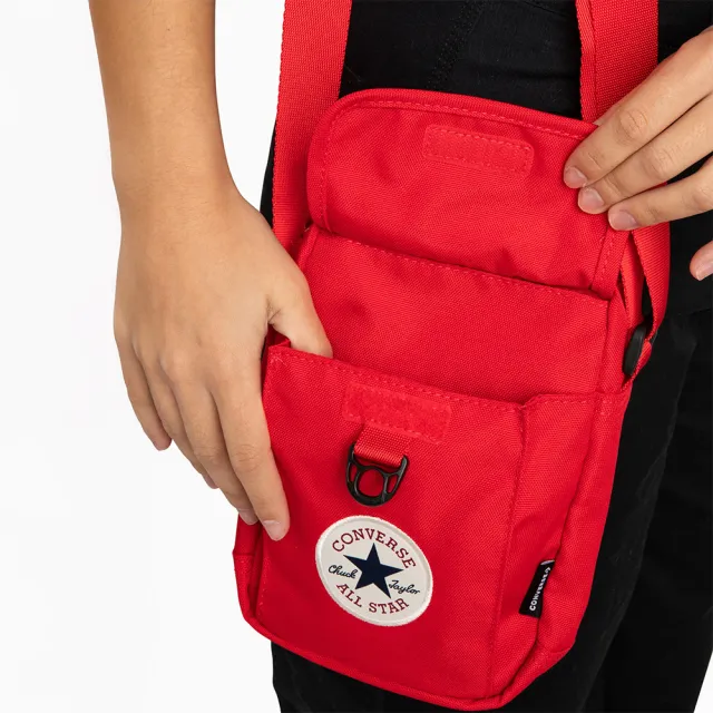【CONVERSE】匡威 ALL STAR 經典復古紅色斜跨包 隨身腰包 側背單肩包 隨行小包 告白禮物(10020540A08)