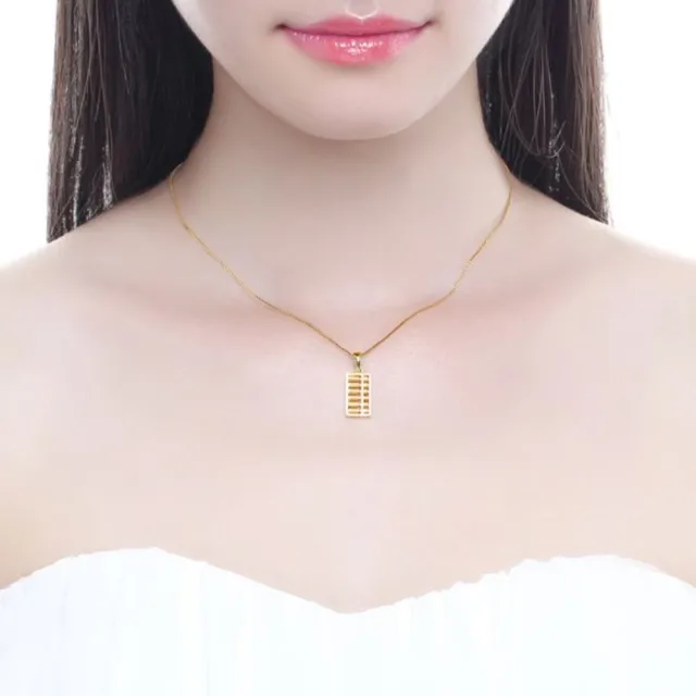 【Penny珮妮】999黃金 迷你小算盤 項鍊(母親節禮物 交換禮物 送女友 生日禮物 情人節 尾牙 新年 結婚送禮)