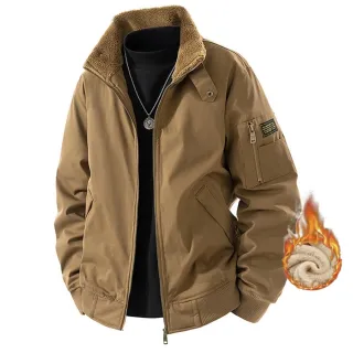 【紐約精品】限時搶購 美式工裝外套立領夾克加絨外套秋冬商務簡約上衣大碼休閒男裝(休閒男外套3色n1lc38)
