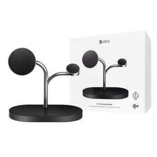【Samsung 三星】原廠 3 合 1 無線充電器 - 內含 45W快充+雙Type C線(GP-PWU024)