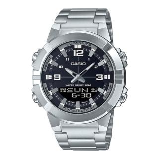 【CASIO 卡西歐】商務時尚風格雙顯錶(AMW-870D-1A)