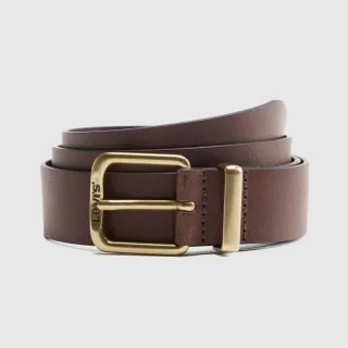 【LEVIS】真皮皮帶 金屬扣頭 褐色皮帶 人氣新品 005DA-0001