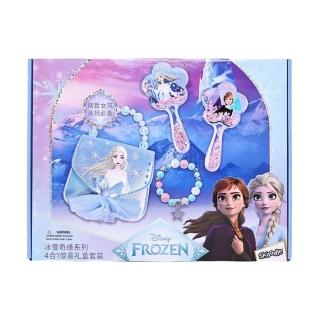 【HOOK 樂鉤生活】迪士尼冰雪奇緣超驚喜禮盒(女孩生日禮物 兒童首飾 兒童髮圈 公主造型)