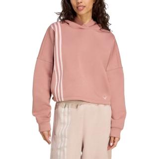 【adidas 愛迪達】連帽長袖上衣 3 STRIPES HOODY 女 - JW3601