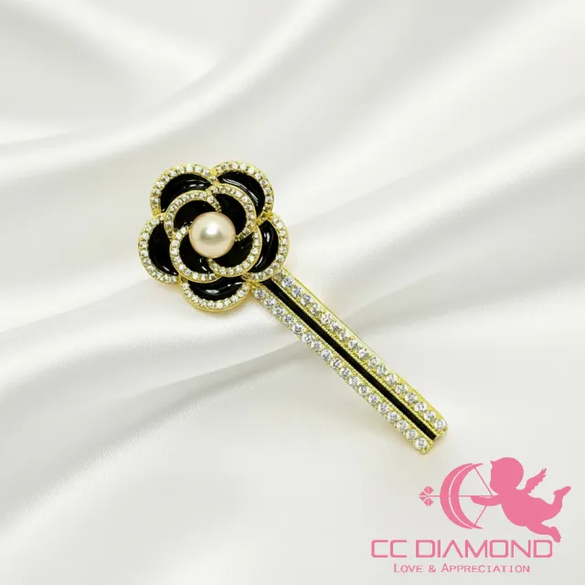 【CC Diamond】珍珠髮夾 2選1(7.3mm 7.6mm)