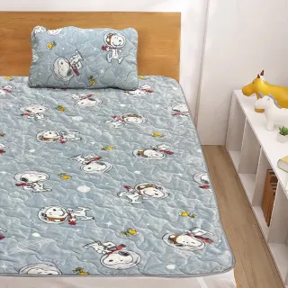 【戀家小舖】MIT卡通正版授權 法蘭絨保潔墊-探索星球-SNOOPY(單人)