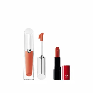 【ARMANI 亞曼尼】官方直營 訂製奢光潤唇蜜 3.5ml(唇彩/奢光小銀管)