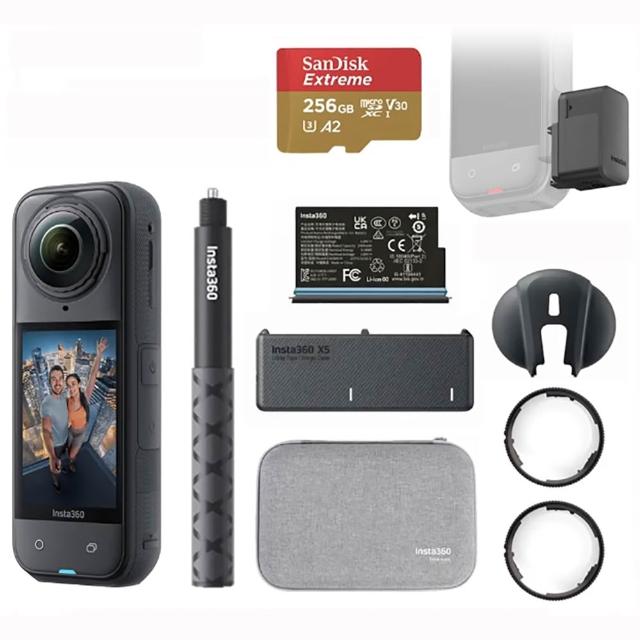 【Insta360】X5 8K全景運動相機 萬能套裝 閃傳伴侶組(原廠公司貨)