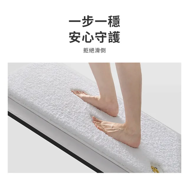 【Shely】抗菌加厚加密毛絨刺繡吸水地墊 廁所浴室吸水防滑腳踏墊 吸水墊子 門墊 40*60cm