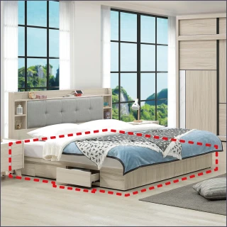 【麗得傢居】萊米克6尺四抽床底 雙人加大 收納床底(台灣製造)