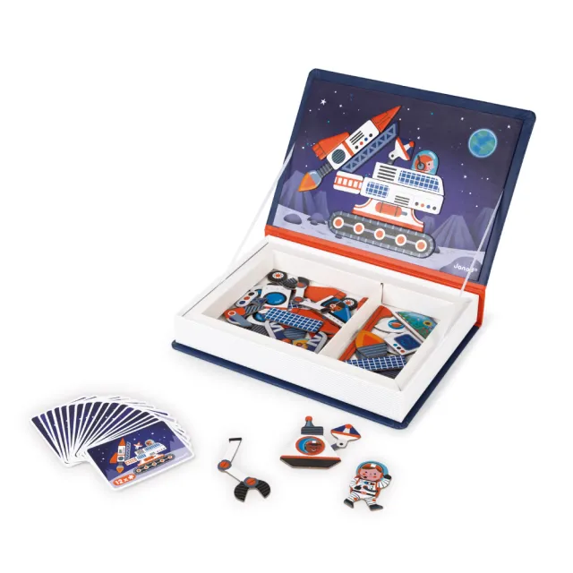 【法國Janod】磁鐵遊戲書-太空探險(磁鐵書 安靜書 邏輯思考 創造力)