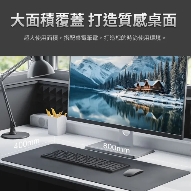【PC Park】FM-99 XL時尚皮質滑鼠墊 深灰/淺灰/粉紅/粉藍(止滑 防水 耐髒 滑鼠墊)