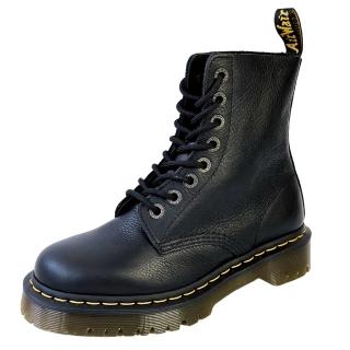 【Dr.Martens】馬汀 1460 PASCAL BEX 荔技紋軟皮8孔綁帶短筒靴 黑 真皮馬丁休閒 女26206001