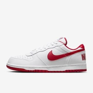 【NIKE 耐吉】耐吉 Big Low 男 運動休閒鞋 低筒 基本款 舒適 白紅(355152-150)