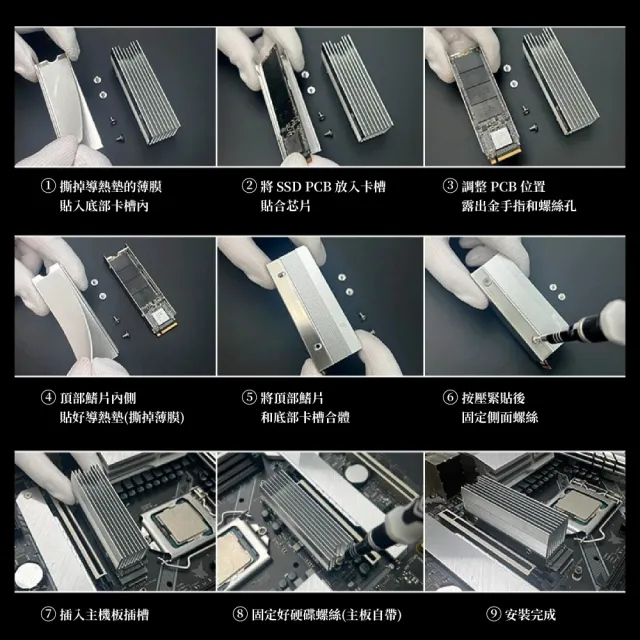 【JONSBO 喬思伯】M201 全鋁高柵 SSD 散熱器 黑/銀(全鋁/2280/格柵造型/導流散熱)