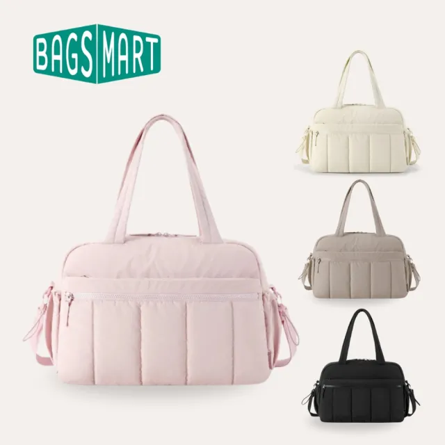 【BAGSMART】雙11 23L輕量蓬鬆行李袋(大容量收納、防水分層、多個分隔口袋)
