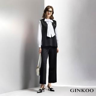 【GINKOO 俊克】V嶺側開衩簡約背心