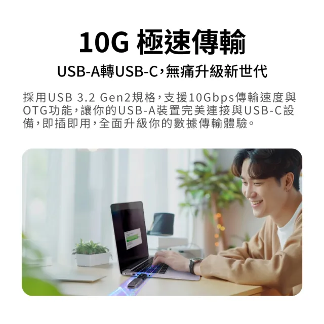 【PX 大通】保固免安裝10G免驅動OTG USB 轉接 Type C 集線器 type c轉接頭USB3.2 GEN 2(AC2)