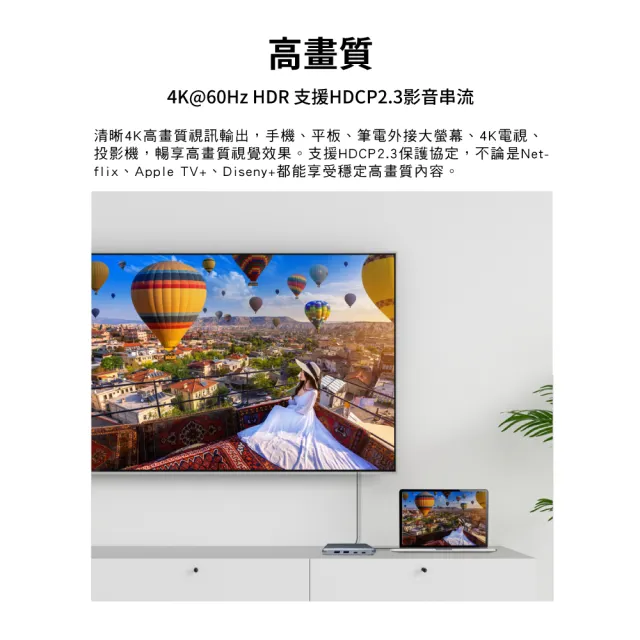 【PX 大通】下殺3年保固10合1快充100W瓦USB TypeC轉接HDMI SD hub十合一4K網路Hub集線器(UCH-2210SRA)