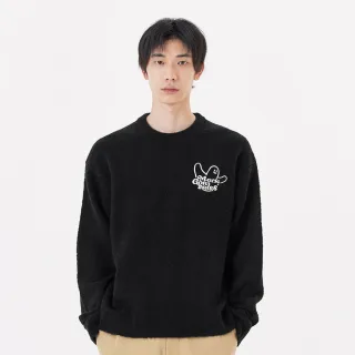 【Mark Gonzales官方旗艦】男女同款 小天使娃娃毛圈布 大學T - 黑色