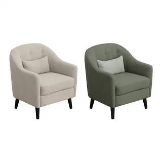 【IDEA】禾林彈力支撐編織布單人沙發椅/布沙發(2色任選/可拆式靠枕)