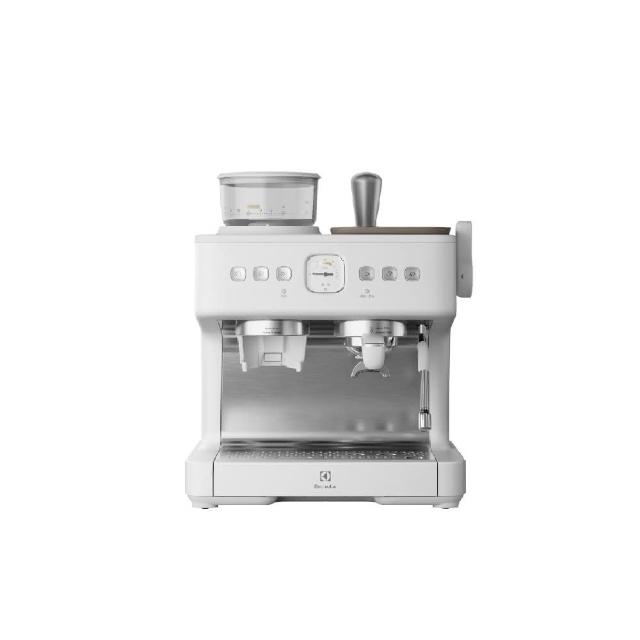 【Electrolux 伊萊克斯】極致美味700半自動義式咖啡機-奶霜白(E7EC1-610W)
