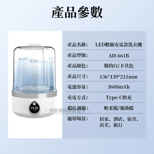 【IDREES 伊德萊斯】一體式迷你洗衣機 1500ML 殺菌消毒 內衣褲洗衣機 小型洗衣機