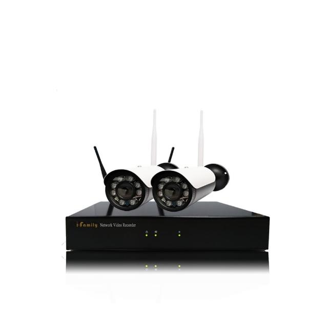 【I-Family】免配線設定簡易安裝 無線監視錄影系統 五百萬畫素 16路式 廣角鏡頭 一機2鏡