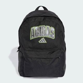 【adidas 愛迪達】愛迪達 Clc Trg G Bpk 後背包 筆電包 黑 綠(JV5271)