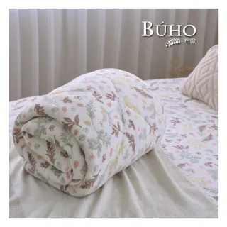 【BUHO布歐】極柔暖法蘭絨6x7尺雙人特大床包+舖棉暖暖被150x200cm四件組(多款任選)