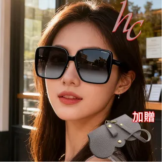 【COACH】亞洲版 時尚太陽眼鏡 典雅簡約設計 HC8368D 50028G 黑框漸層灰鏡片 公司貨(加贈掛式眼鏡袋)