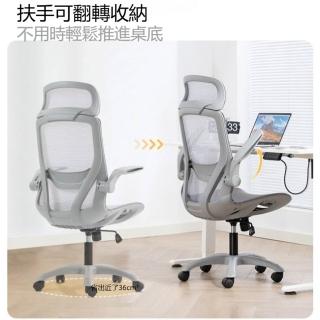 【Quality 聚家】人體工學電腦椅 辦公會議椅 學習靠背椅（58*48*116CM）(護腰設計 久坐不易塌 翻轉扶手)