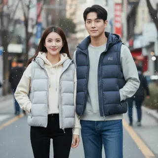 【遊遍天下】男女款假二件式/防潑水/防風/保暖90%羽絨背心 多款 多色(M-5L 大尺碼)