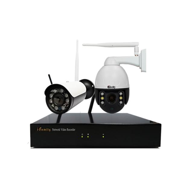 【I-Family】ES系列 16路 無線監控套裝錄影組 3K進階版 主機+廣角鏡頭+球機