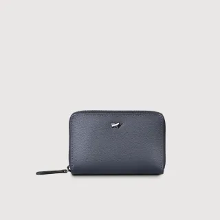 【BRAUN BUFFEL 德國小金牛】台灣總代理 波索-A 拉鍊零錢包-藍色(BF519-161-NY)