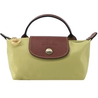 【LONGCHAMP】LE PLIAGE系列再生尼龍手提化妝包(開心果綠)