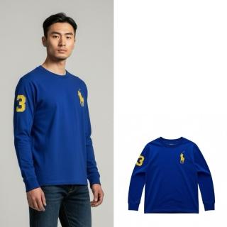 【RALPH LAUREN】寶藍 Ralph Lauren 大馬 長T 青年版 男女皆可 長袖 純棉 繡標 polo(1673 HI5)