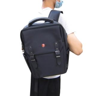 【SNOW.bagshop】後揹包中大容量主袋+外袋共四層可A4資夾14吋電腦防水尼龍布外接USD+內線