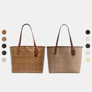 【COACH】蔻馳官方直營 CITY經典Logo托特包 托特手袋-多色任選(5696/CV976)